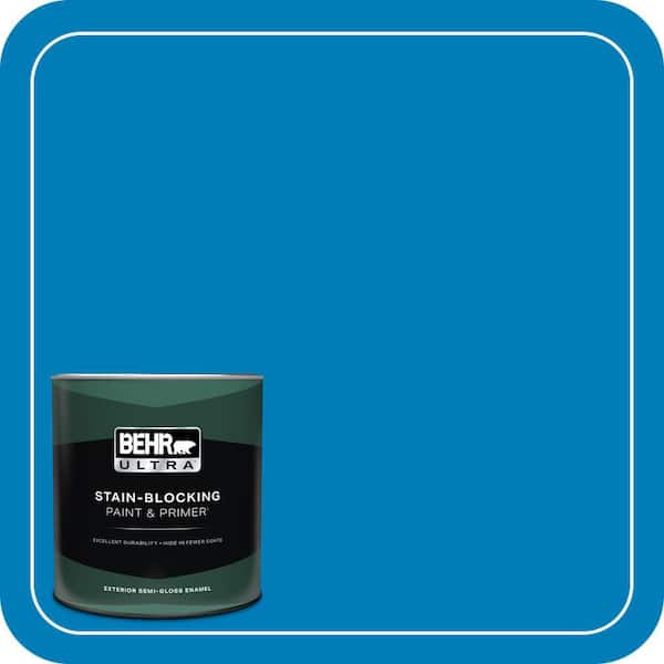 BEHR ULTRA 1 qt. #S-G-550 Artesian Water Semi-Gloss Enamel Exterior Paint & Primer