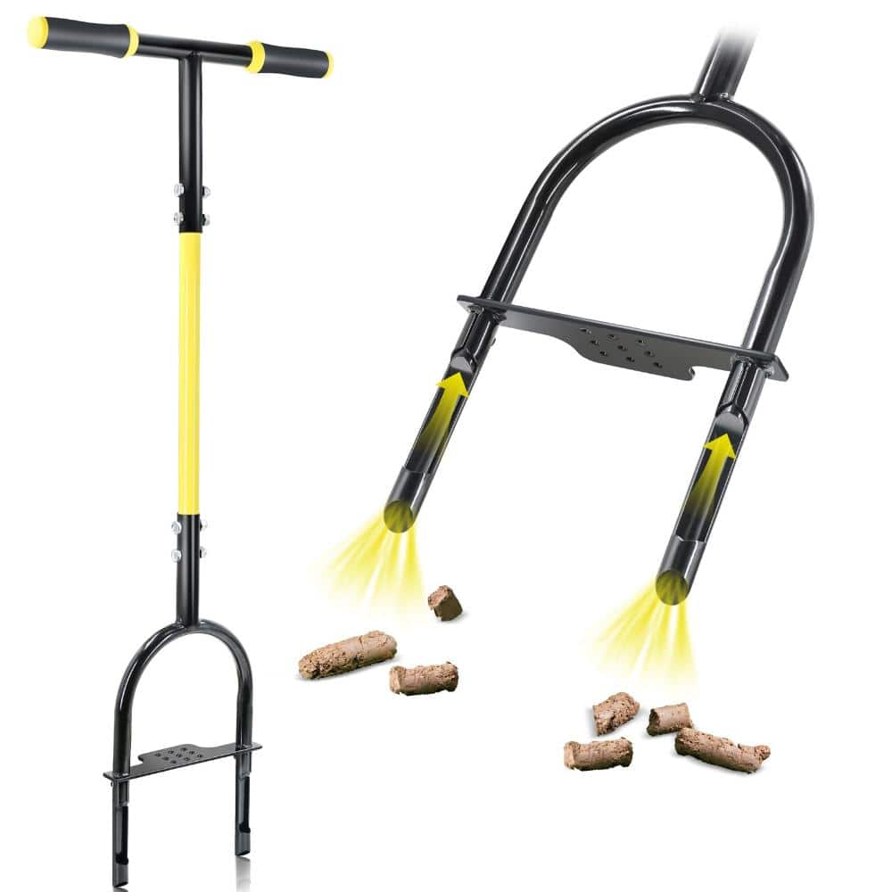 "Manual Core Aerator Lawn Tool with 2 Hollow Tines, 38"" Sharp Grass Aerator for Compacted Soil & Yard Care" price history on PriceWatchPro