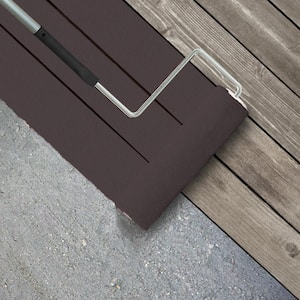 1 gal. #N100-7 Aubergine Textured Low-Lustre Enamel Interior/Exterior Porch and Patio Anti-Slip Floor Paint