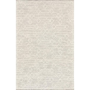 Lucile Moroccan Diamond Wool Dark Gray 5 ft. x 8 ft. Transitional Area Rug
