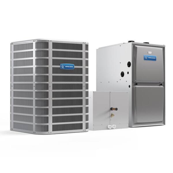 MRCOOL 3 Ton 33,000 BTU 16 SEER R-410A Central Split System A/C Condenser and 24,000 BTU 14.5 in. Upflow Evaporator Coil