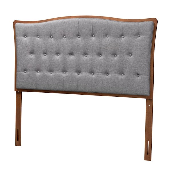 Baxton Studio Nikita Gray King Upholstered Headboard