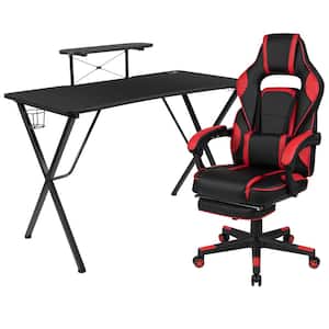51.5 in. Black Gaming Desk and Chair Set