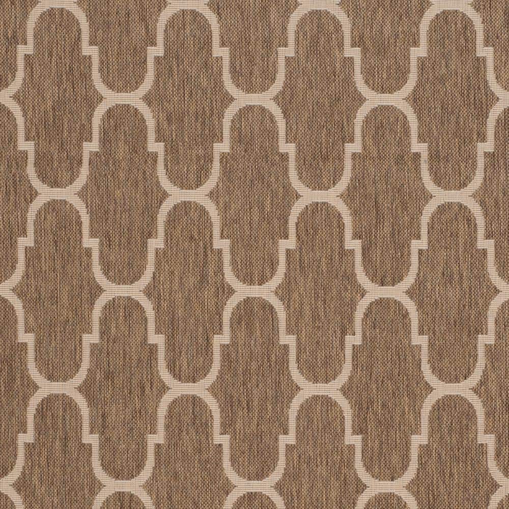 Light Blue Contemporary Easy-Care Synthetic Indoor/Outdoor Rug