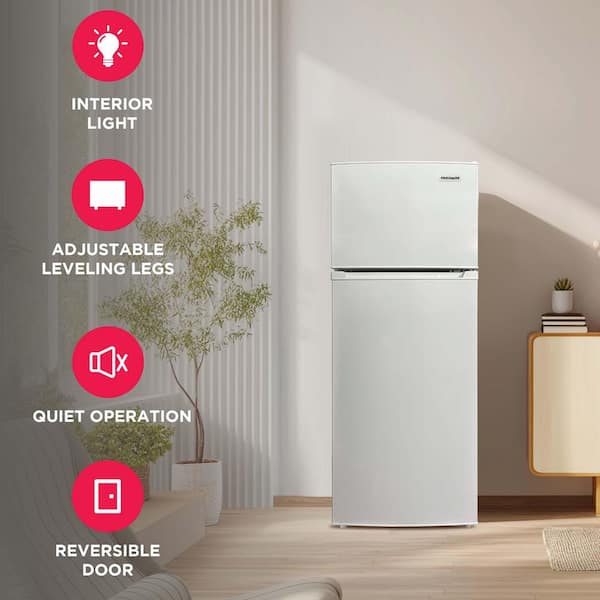 Frigidaire サイドバイサイド冷蔵庫 ホワイト White Frigidaire 18.3 cu. ft. Top Freezer Refrigerator with Garage-Rea