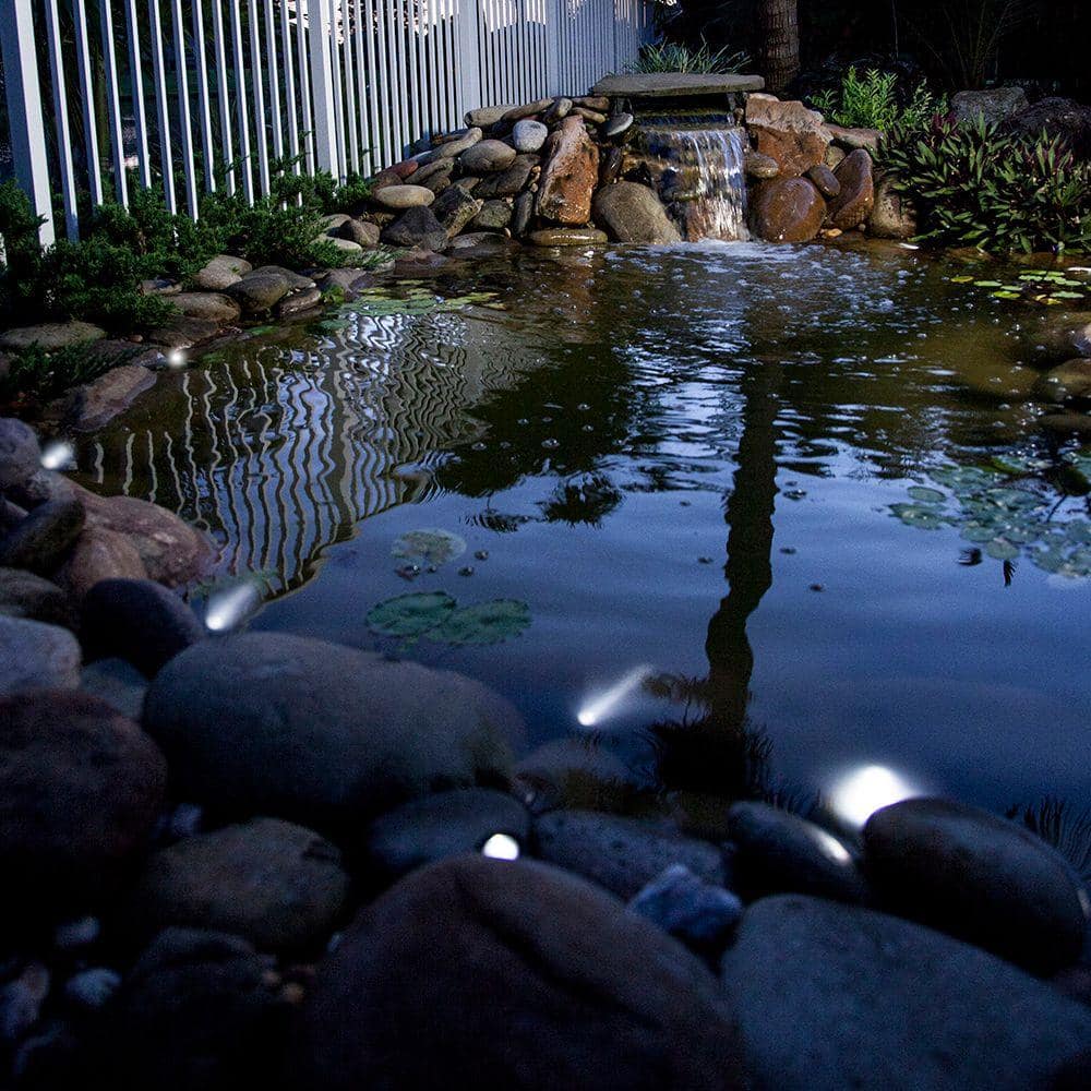 Modern Black LED Waterproof Outdoor Path Lights, Set of 6