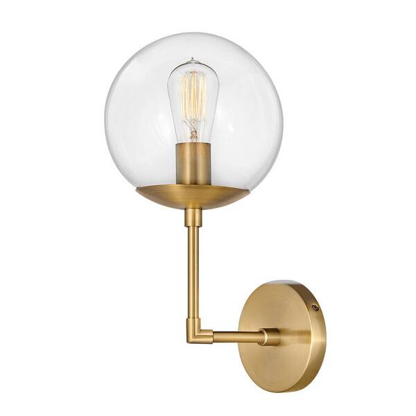 HINKLEY - Warby 8.0 in. 1-Light Heritage Brass Wall Sconce