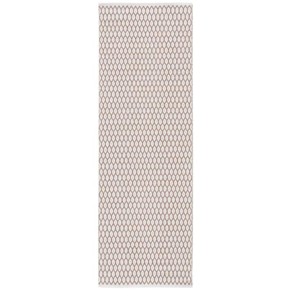 Montauk Beige/Ivory 2 ft. x 7 ft. Geometric Multi-Diamonds Runner Rug