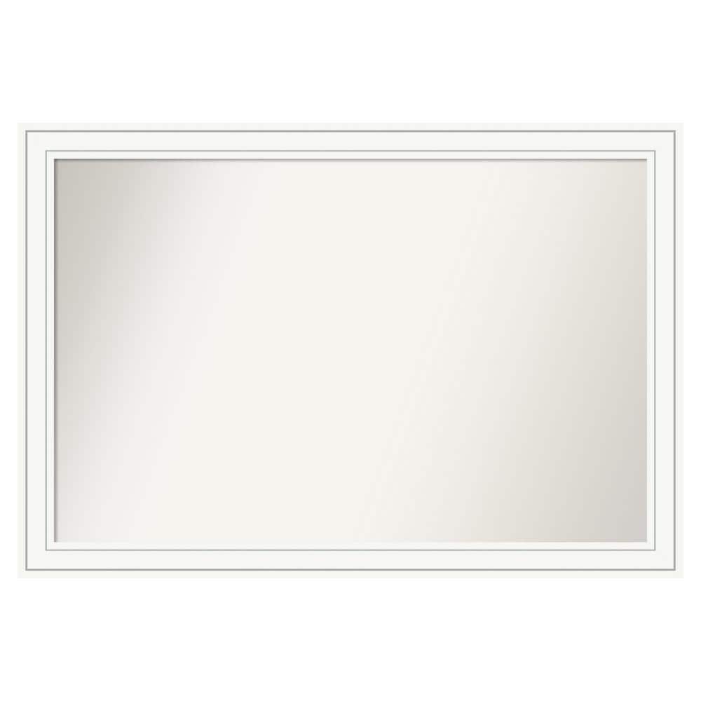 Craftsman White 51 in. x 35 in. Custom Non-Beveled Satin Wood Framed Bathroom Vanity Wall Mirror price history on PriceWatchPro