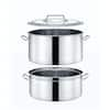 Concord concord extra large outdoor stainless steel stock pot steamer and  braiser combo. great for steaming oysters, crab, crawfish a