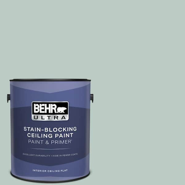 1 gal. #HDC-CL-23 Soothing Spring Ceiling Flat Interior Paint with Primer