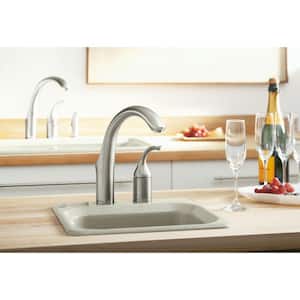 Forte Single-Handle Standard Kitchen Faucet with Side Sprayer in Brushed Chrome