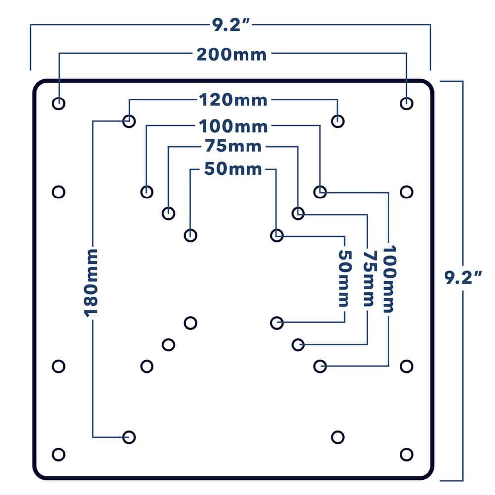 Heavy-Gauge Steel VESA Mount Adapter Plate for 32"-55" TVs