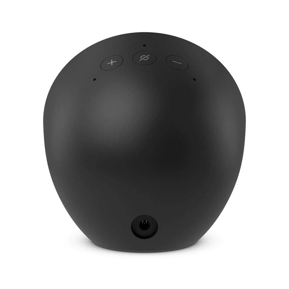 Black Wireless Smart Speaker with Touchscreen Display and Voice Control