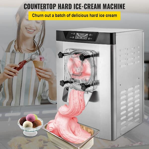 Bzd Commercial Ice Cream Maker Machine - 1000W Single Flavor Soft Serve 110V Ice Cream Machine 2.7 to 4 Gallons/H Touch LCD Display & Auto Clean The
