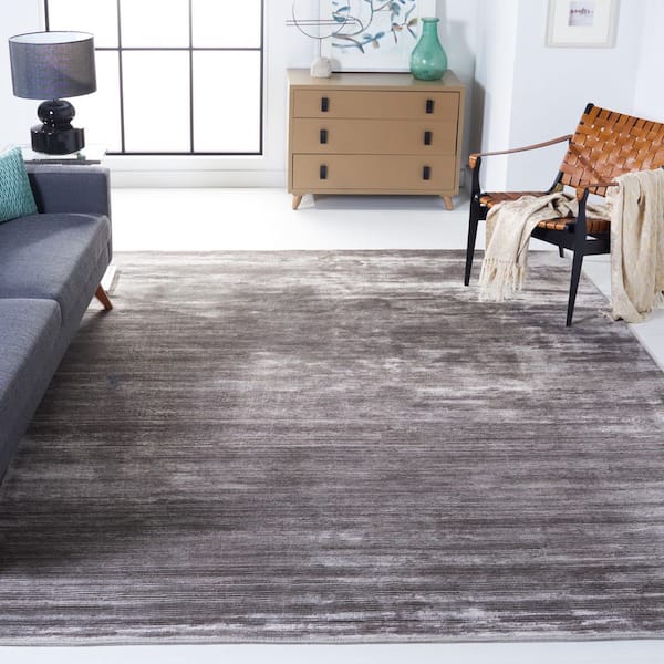 Mirage 10 ft. x 14 ft. Graphite Solid Color Area Rug
