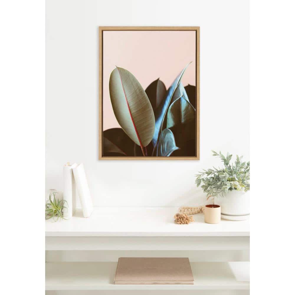 Natural Framed Botanical Canvas Print, 18"x24"