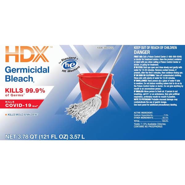 HDX 121 oz. Concentrated Germicidal Disinfecting Liquid Bleach