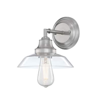 Iron Hill 1-Light Brushed Nickel Wall Sconce