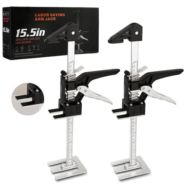 15.5 in. Jack Post, Labor Saving Arm Jack (2-Pack), Multifunctional Furniture Lifter Jacks, Adjuster Handheld Tool