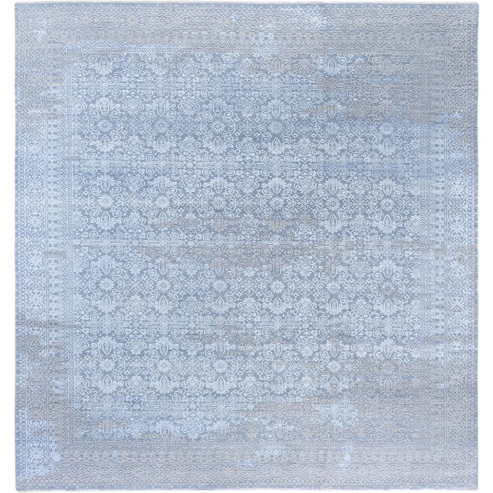 Ikat Gray 8 X 10 Hand-Knotted Wool Silk Indoor Area Rug price history on PriceWatchPro