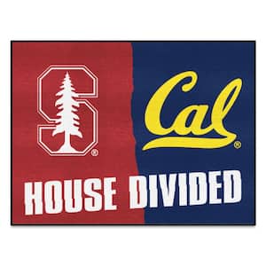 NCAA House Divided - Stanford / UC-Berkeley 33.75 in. x 42.5 in. House Divided Mat Area Rug