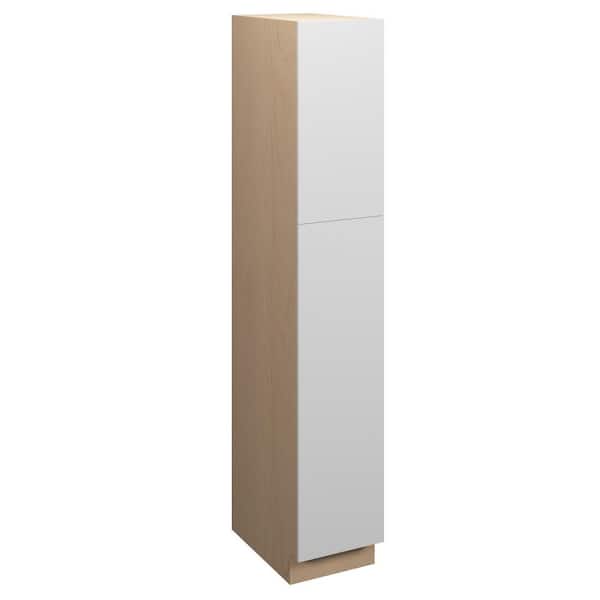 Ithaca Slab 18 in. W x 90 in. H x 24 in. D in Super White Plywood Assembled Pantry Cabinet