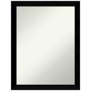 Black Museum 20.5 in. x 26.5 in. Non-Beveled Modern Rectangle Wood Framed Wall Mirror in Black