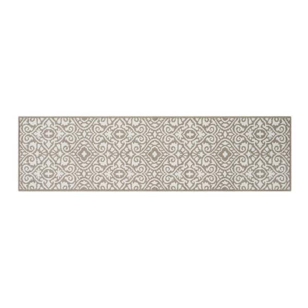Feya 2-Tone Linen/Ivory 2 ft. x 6 ft. Tufted Persian Polypropylene Runner Rug