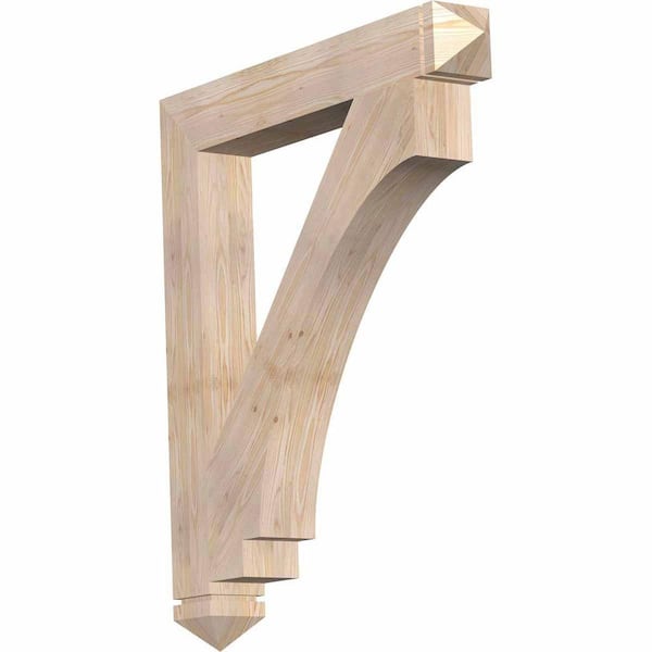 Ekena Millwork 5.5 in. x 48 in. x 42 in. Douglas Fir Imperial Arts and Crafts Smooth Bracket
