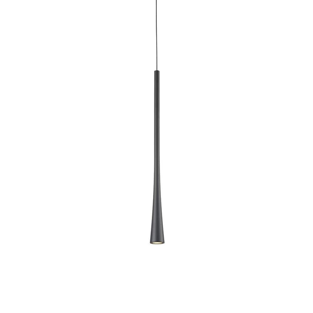 Modern Tapered LED Pendant Light in Black and Brushed Nickel