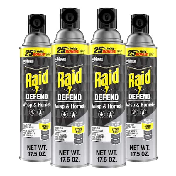 17.5 oz. Wasp and Hornet Killer, Stinging Bug Insecticide for Outdoor Use, Insect Killer (4-Pack)