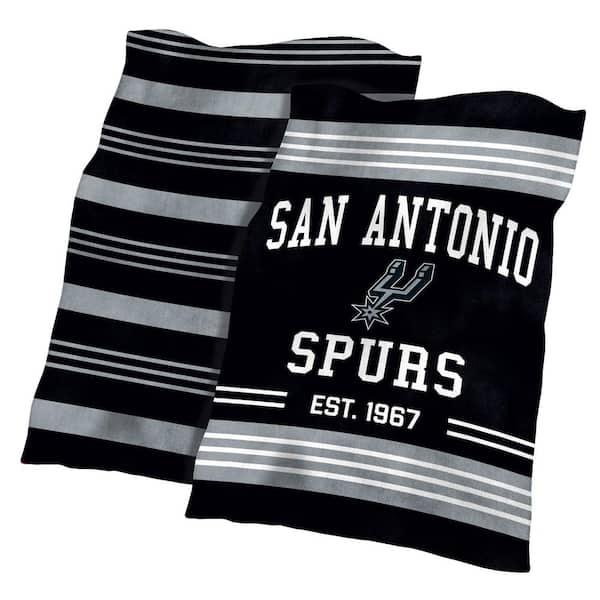 logobrands San Antonio Spurs Colorblock Plush Polyester Blanket