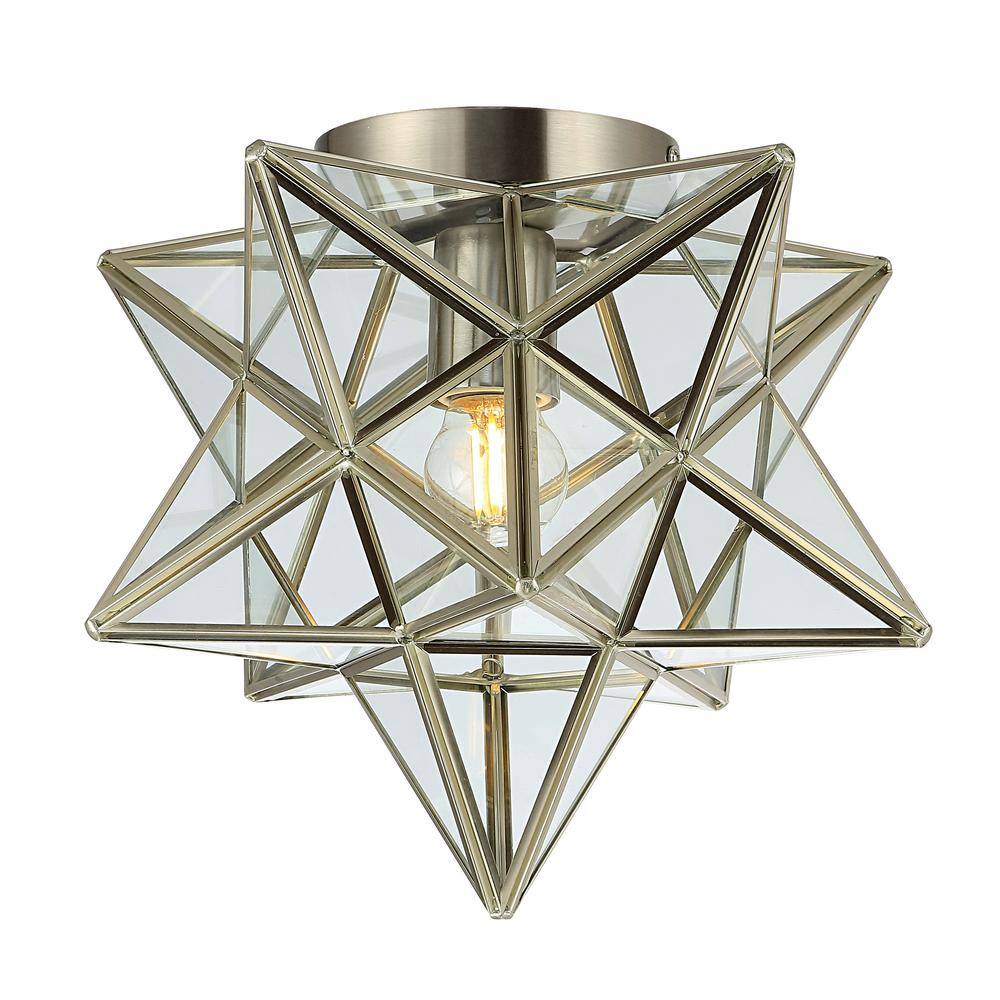 moravian star ceiling light nickel