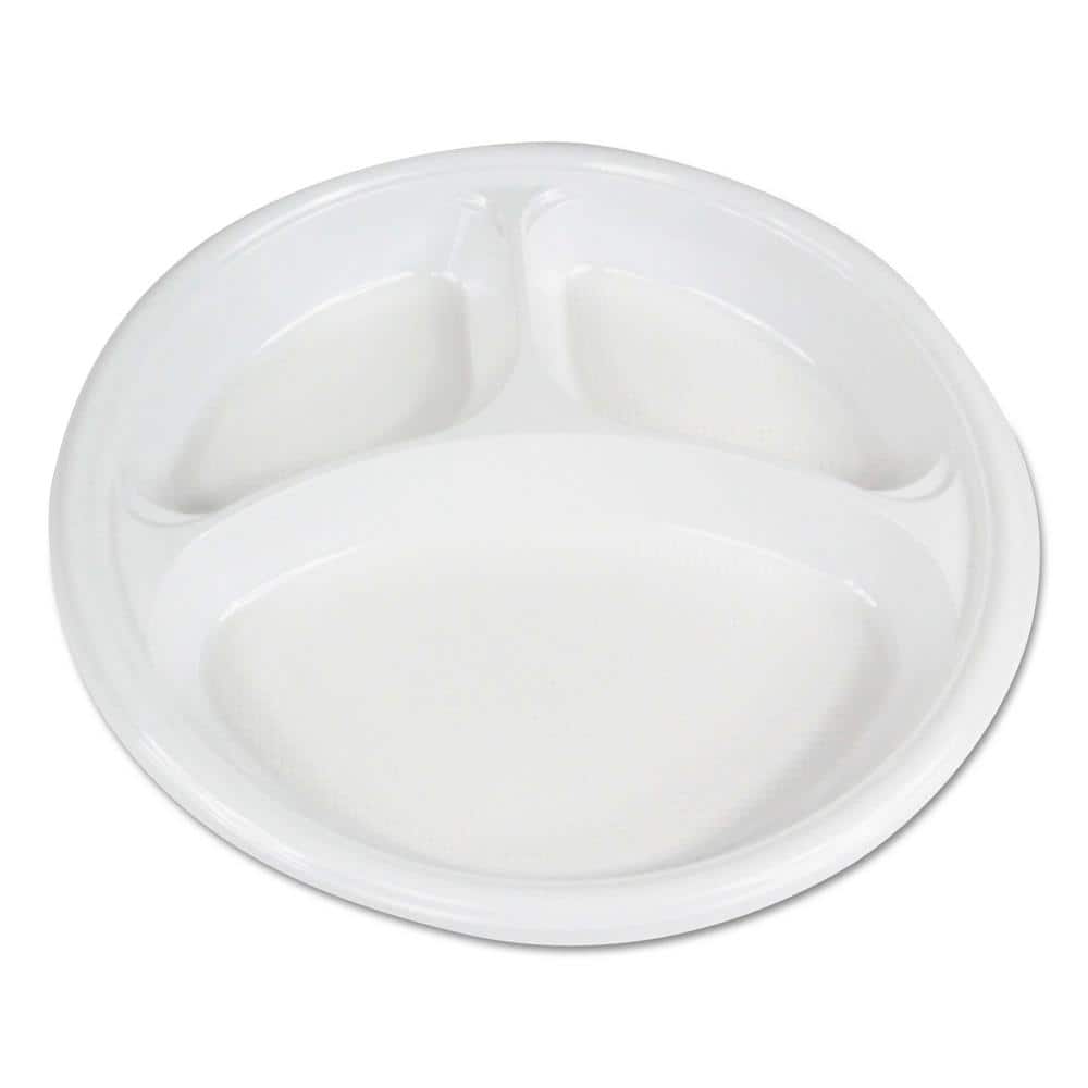 Divided Foam Plates-9 - 3 sections-500 ct/case