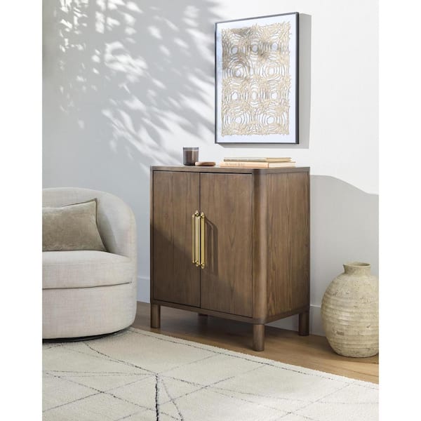 Galey Alix xLivabliss Marshall Modern Cabinet, 34 in. H x 30 in. W x 18 in. D, Dark Brown