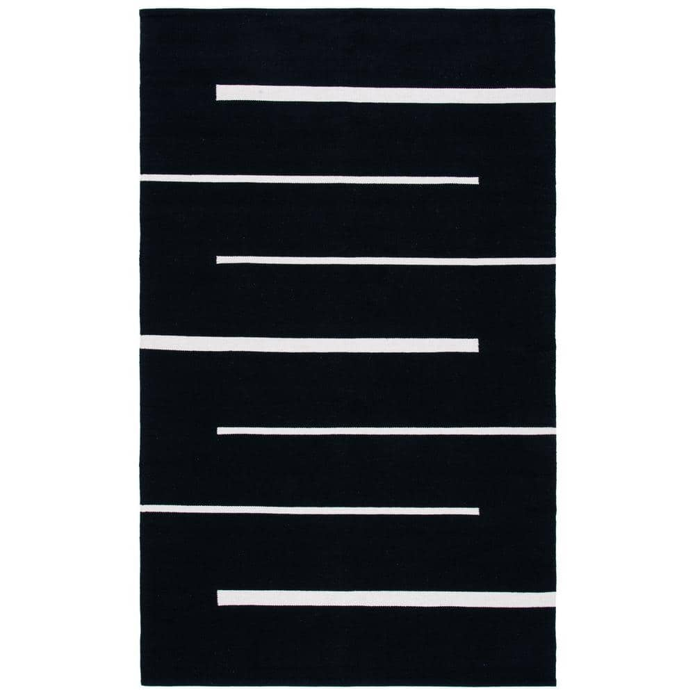 SAFAVIEH Montauk MTK311Z Handwoven Black / Ivory Rug