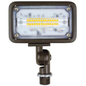16W 1500-Lumen 120V Bronze Non-Dimmable Integrated Outdoor LED Weatherproof Wall Wash Light and Adjustable Mount
