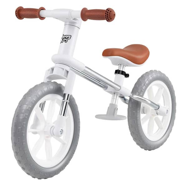 12 in. Balance Bike 2 Wheels Children's Bicycle with Adjustable Seat White