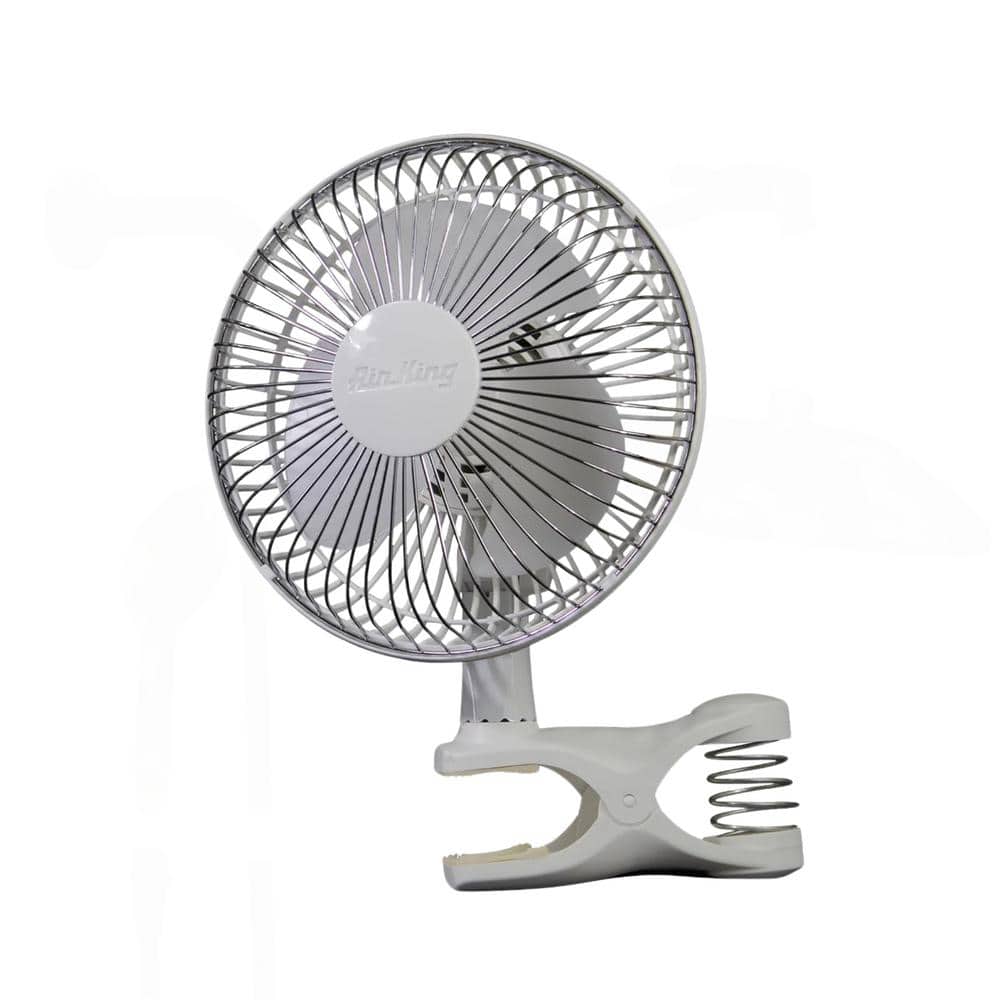 6 Inch 2 Speed Clip Fan, White