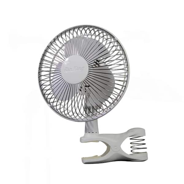 6 Inch 2 Speed Clip Fan, White