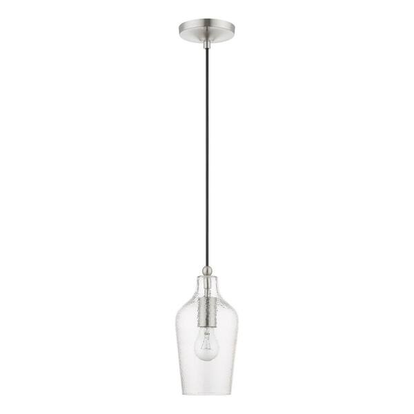 Livex Lighting Avery 1-Light Brushed Nickel Mini Pendant with