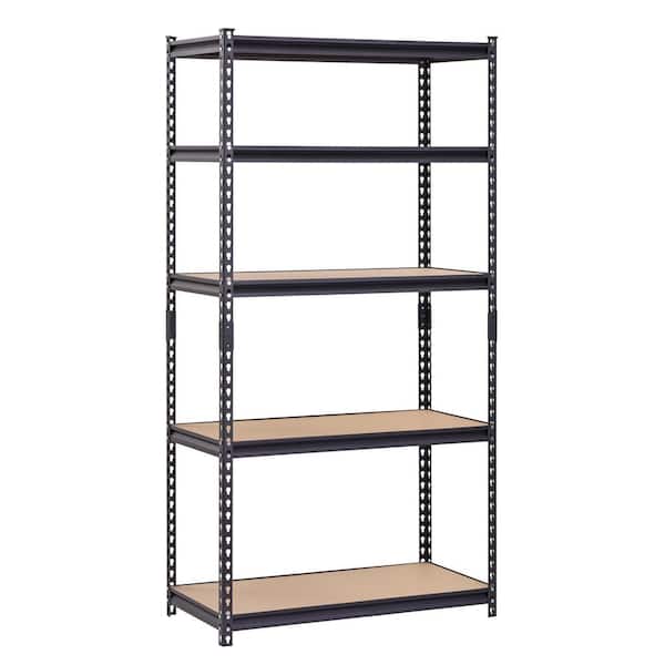 Black Metal Heavy Duty 5 Level Garage Storage Rack Set Of 3 Adjustable Shelves Black Metal Heavy Duty 5 Level Garage Storage Rack Set Of 3 Adjustable Shelves