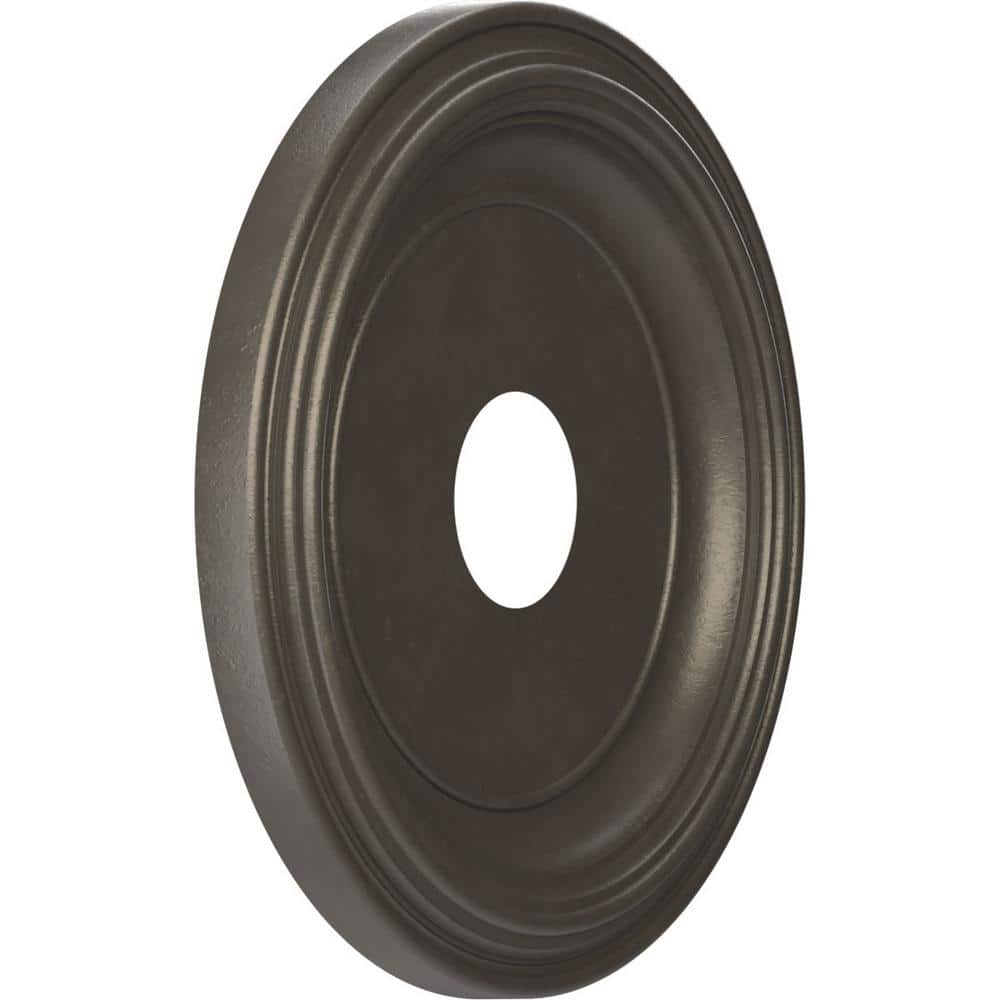 16" Universal Aged Metallic Weathered Steel PVC Ceiling Medallion