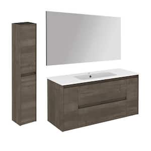 Ambra 47.5 in. W x 18.1 in. D x 22.3 in. H Bathroom Vanity Unit in Samara Ash with Mirror and Column