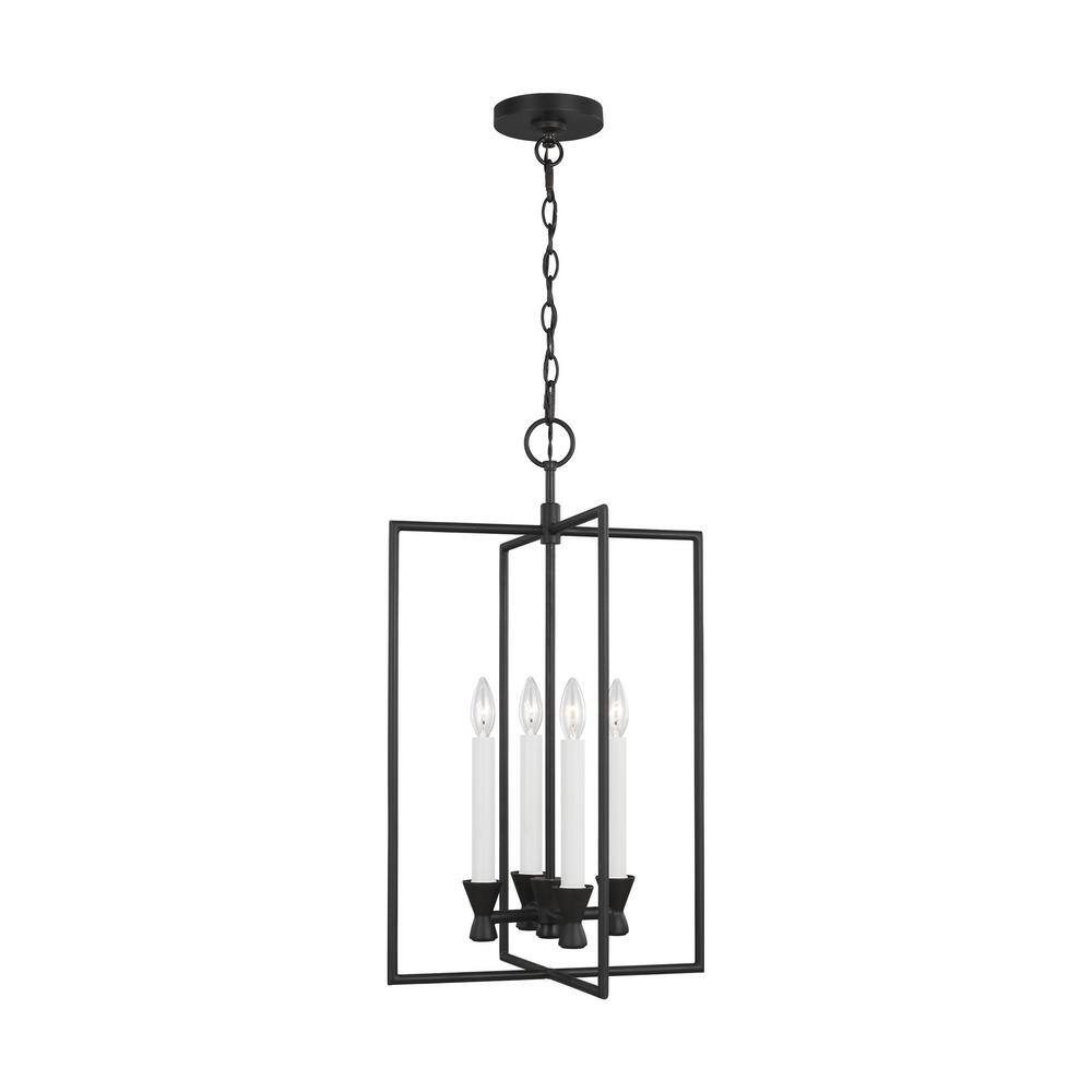 Keystone Aged Iron 4-Light Outdoor Candle Chandelier