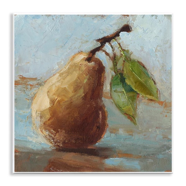 Pear Fruit Kitchen Painting by Ethan Harper Unframed Graphic Art Print Food 12 in. x 12 in.