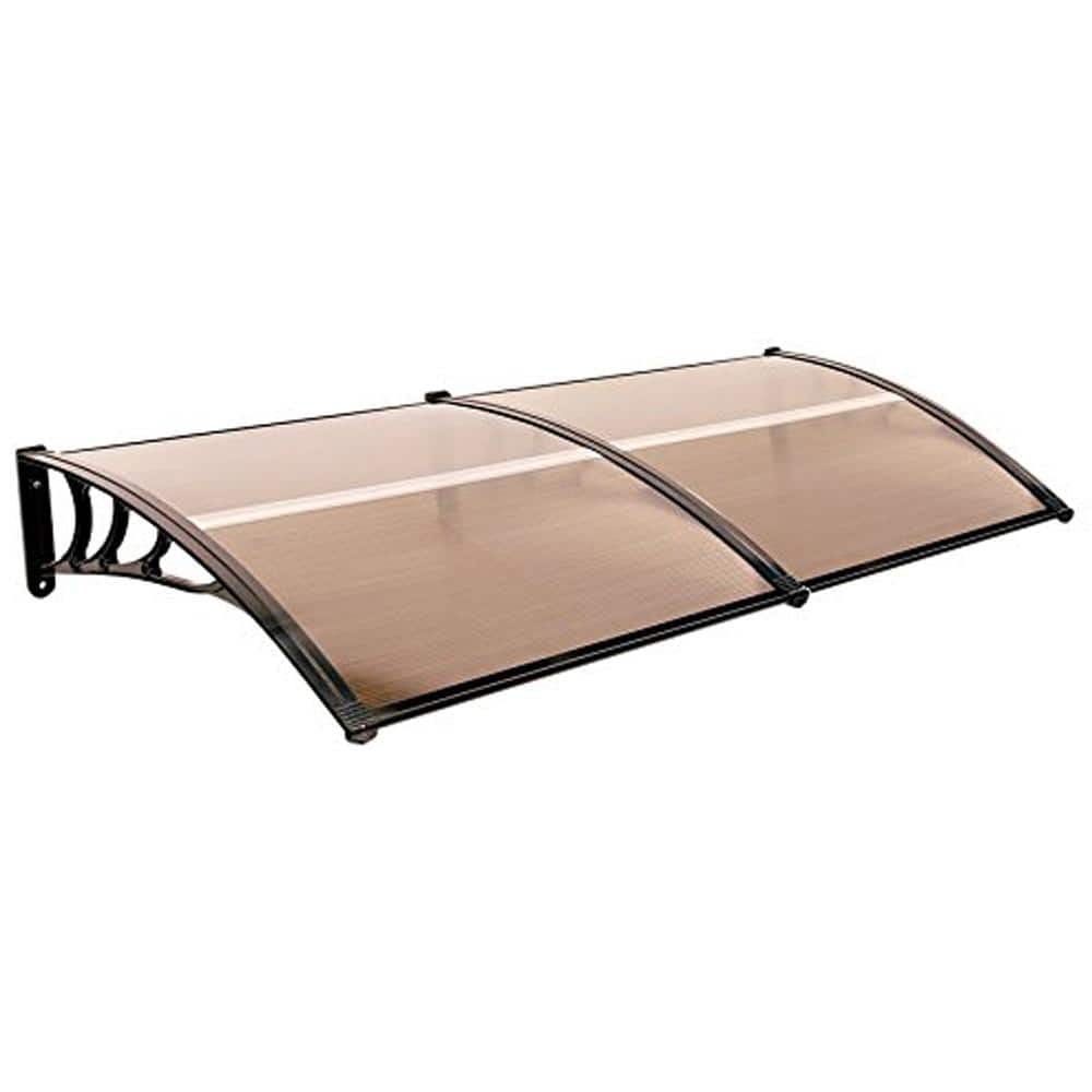 ALEKO Polycarbonate Outdoor Window Door Canopy Awning Cover 40 x 80 In Gray ALEKO Polycarbonate Outdoor Window Door Canopy Awning Cover 40 x 80 In Gray