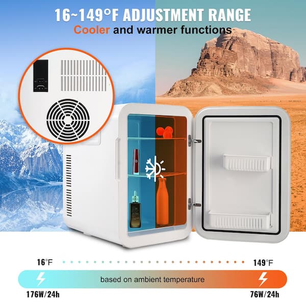  20L Mini Fridge, Mini Freezer, Large Capacity Compact Cooler  and Warmer with Digital Thermostat Display and Control Temperature, Single  Door Mini Fridge Freezer for Cars, Road Trips, Homes, Offices. : Home