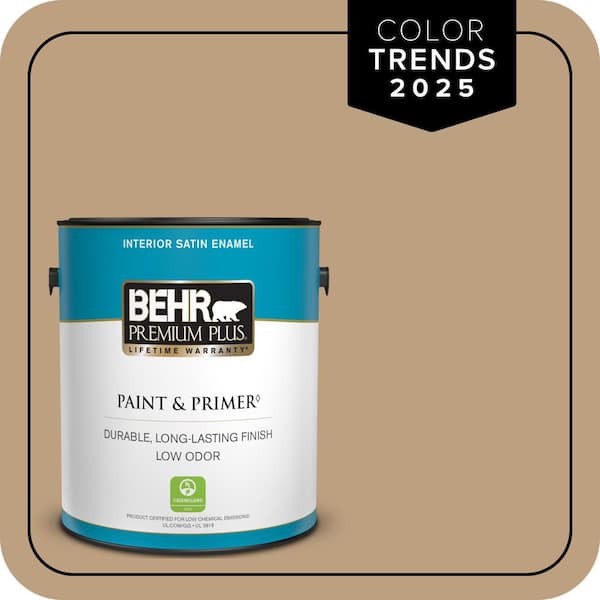 BEHR PREMIUM PLUS 1 gal. #N270-4 Oxford Street Satin Enamel Low Odor Interior Paint & Primer